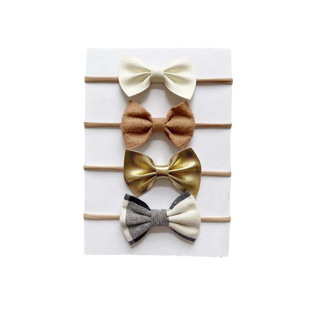 Neutral Bow Headband Bundle 0-24m